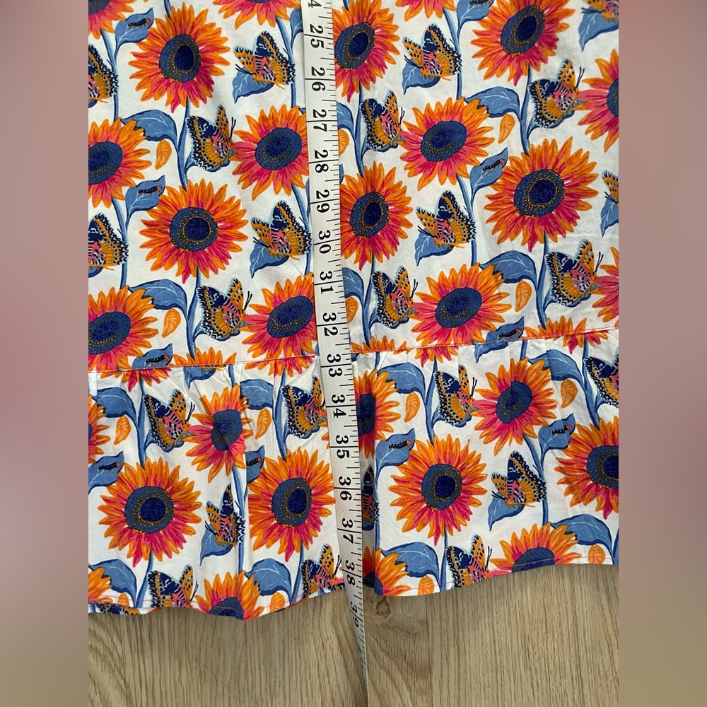 Summer Birthday Dress Denise Rae Sunflower Floral XS NWT Poplin - Picture 12 of 16